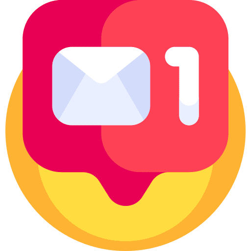 Mail communications interface notification icon Mail communications interface notification icon