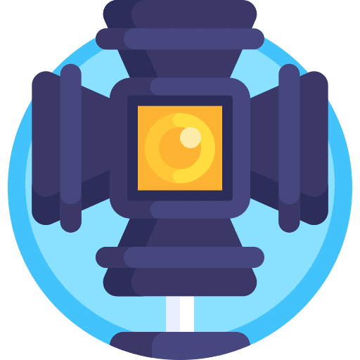 Spotlight electronics light entertainment icon Spotlight electronics light entertainment icon