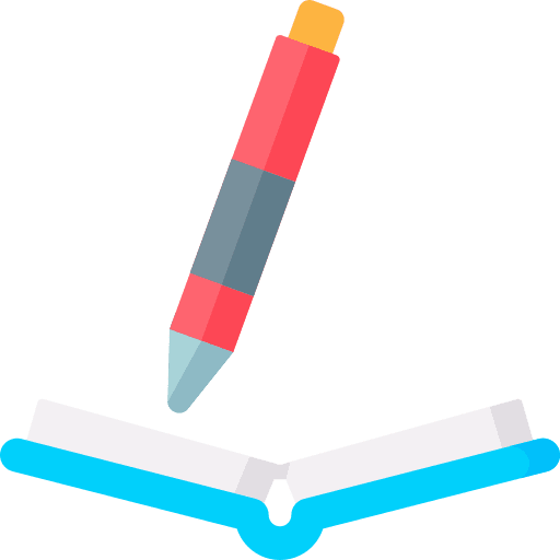 Writing book read story icon