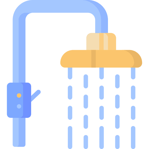 Shower hygiene wellness shower head icon