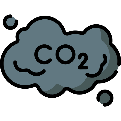 Carbon dioxide smoke contamination nature icon