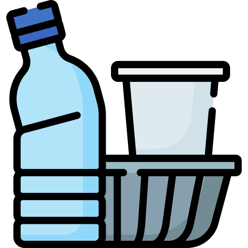 Plastic garbage recycle plastic icon