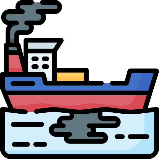 Tanker boat pollution tanker icon