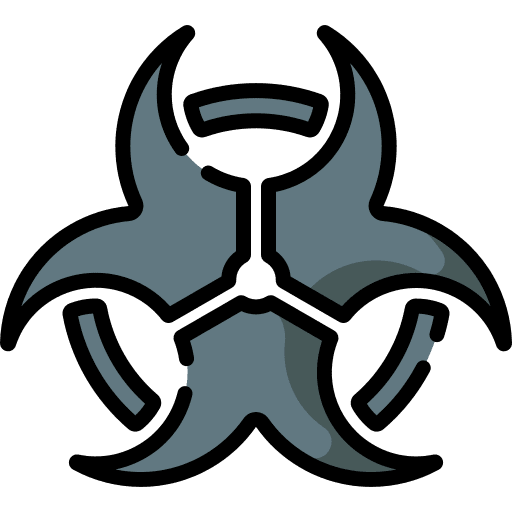 Biohazard nuclear radiation toxic icon