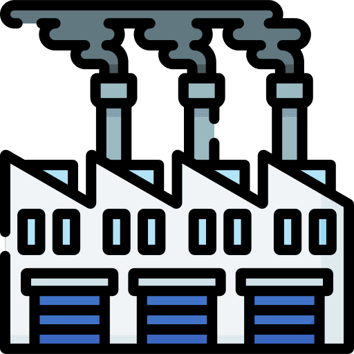Factory factory industrial contamination icon
