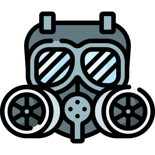 Gas mask face mask pollution contamination icon