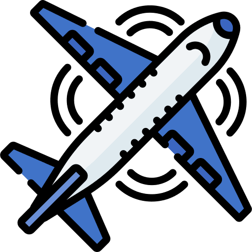 Plane electricity electronics air pollution icon