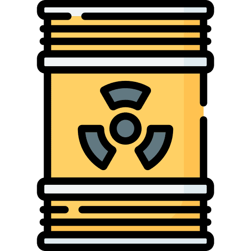Toxic waste barrel poison waste icon