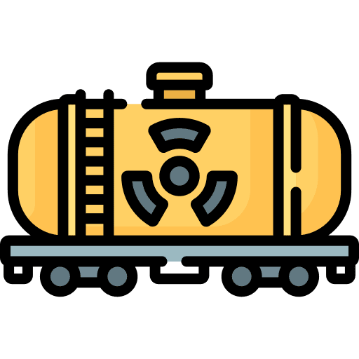 Nuclear energy transportation nuclear toxic icon