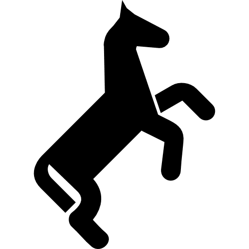 Horse cartoon variant silhouette facing the right direction horse cartoon horses animals icon