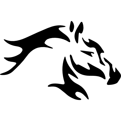 Horse head from side view horse horses close up icon