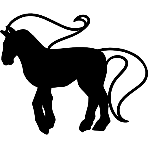 Horse silhouette with mane outline mane horses animals icon