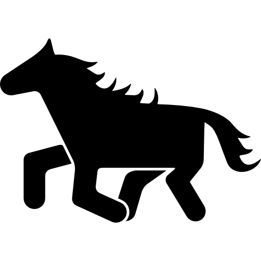 Running small horse facing left animals horse running horse icon