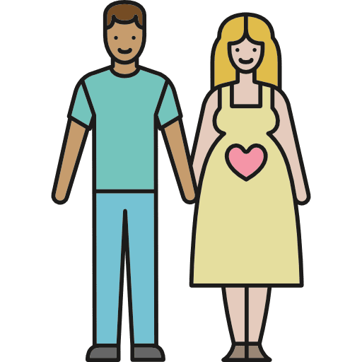 Expecting parenthood pregnancy man icon