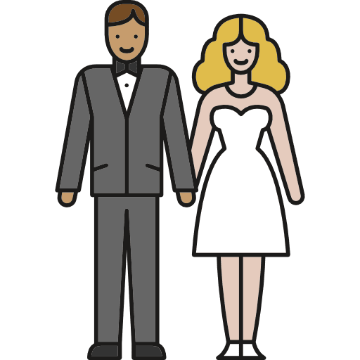 Newlyweds family love woman icon