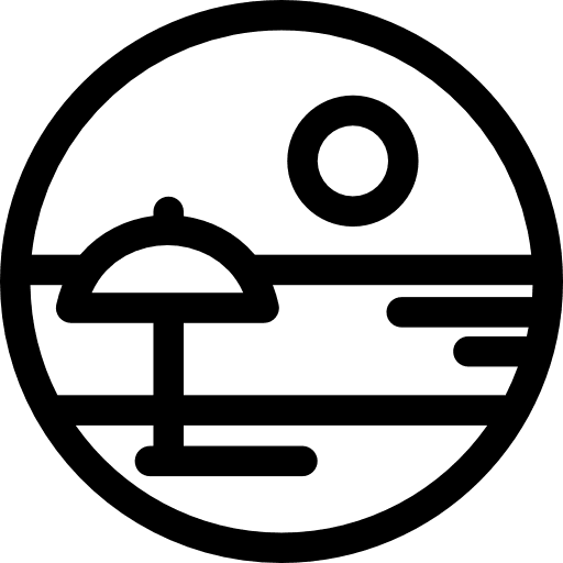 Beach summer vacations nature icon Beach summer vacations nature icon