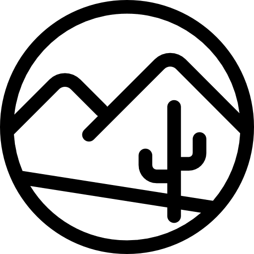 Desert sun landscape desert icon
