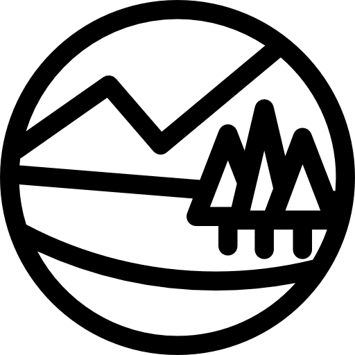 Forest trees woods landscape icon Forest trees woods landscape icon