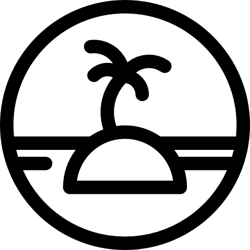 Island beach nature tree icon Island beach nature tree icon