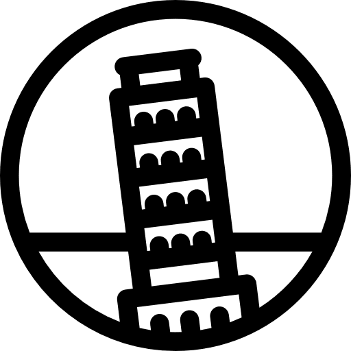 Leaning tower of pisa architectonic europe italy icon Leaning tower of pisa architectonic europe italy icon