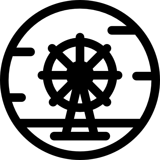 Ferris ferris wheel funfair business icon Ferris ferris wheel funfair business icon