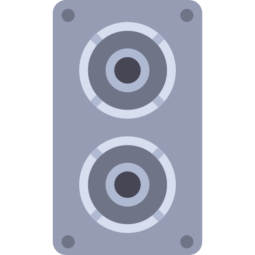 Music speaker subwoofer technology audio icon