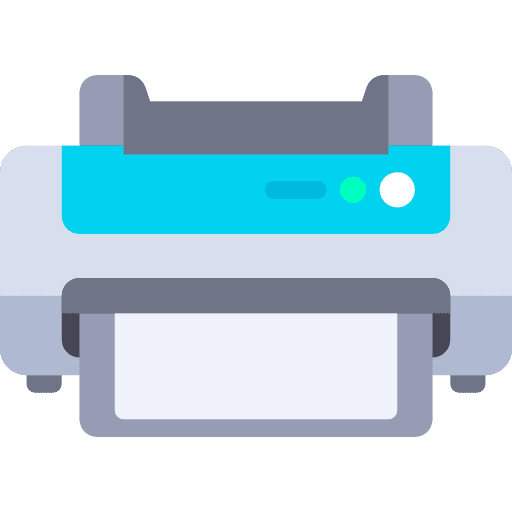 Printer print paper technology icon