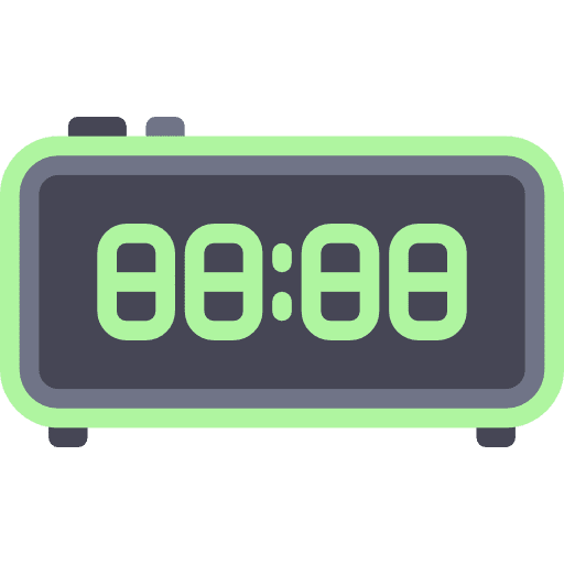 Alarm clock electronic alarm clock time icon