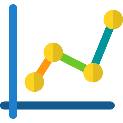 Line chart business up arrow line chart icon