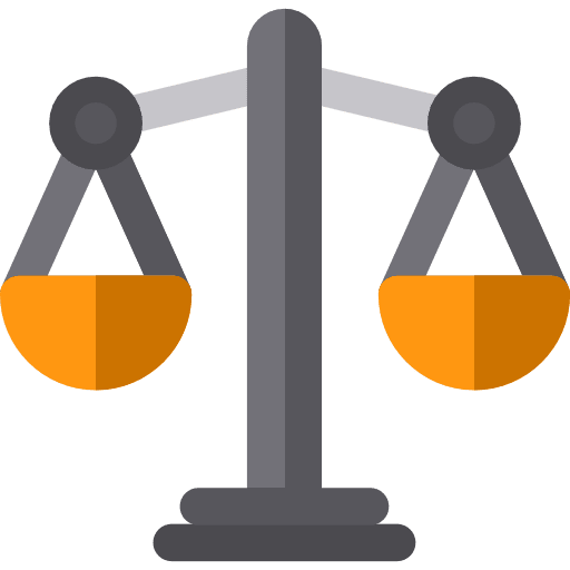 Balance business and finance balance judge icon
