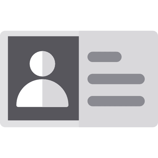 Business card business identity pass icon