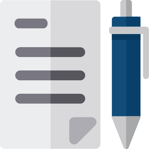 Contract document signature contract icon