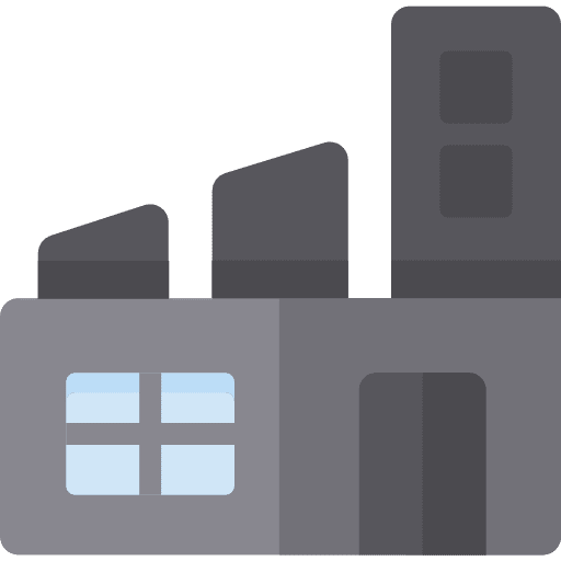 Factory industry industrial buildings icon