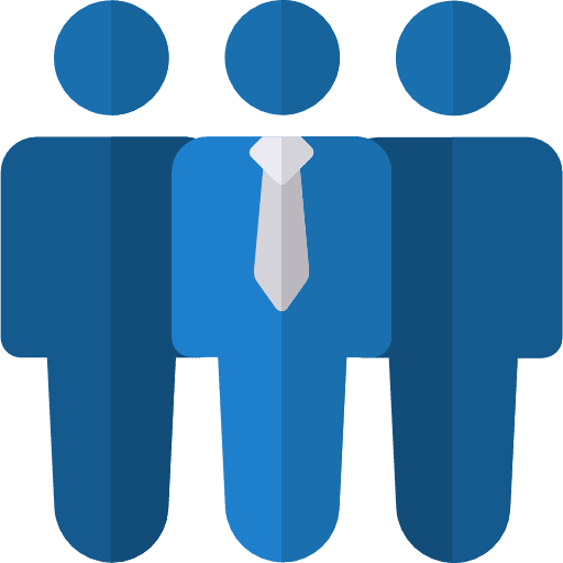 Teamwork boss professions and jobs users icon