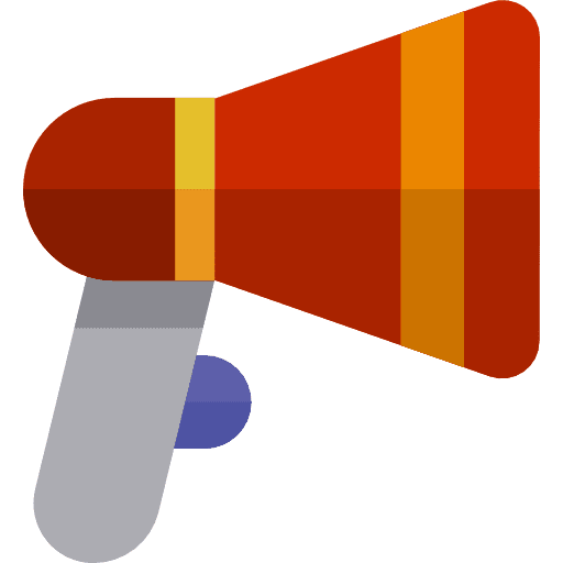 Megaphone seo and web megaphone announcer icon