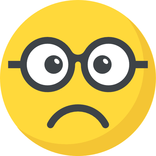 Nerd sad emoticons smileys icon