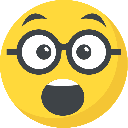 Nerd feelings emoticons emoji icon