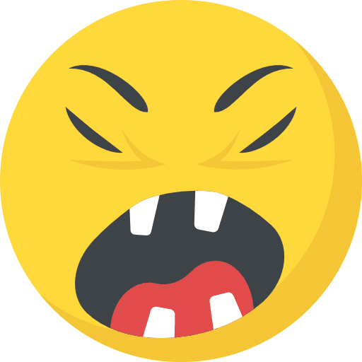 Ugly angry smileys emoji icon