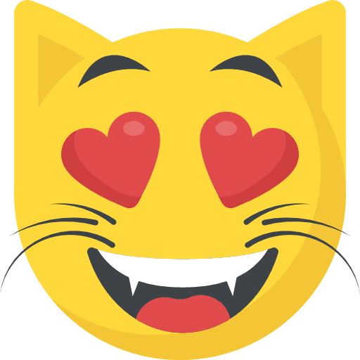 Cat cat feelings in love icon
