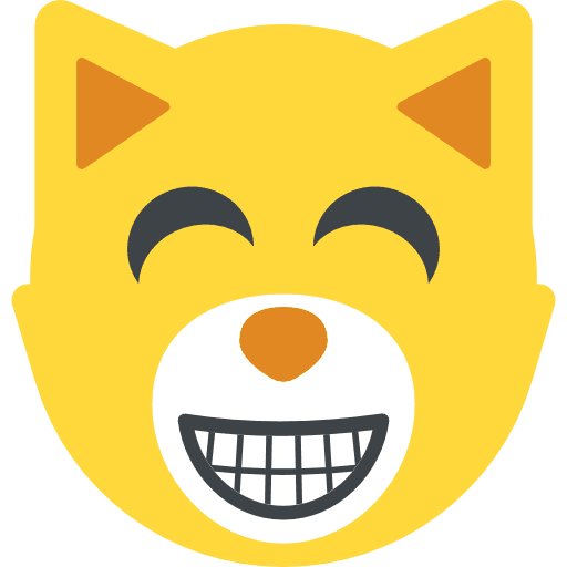 Cat emoticons laughing feelings icon