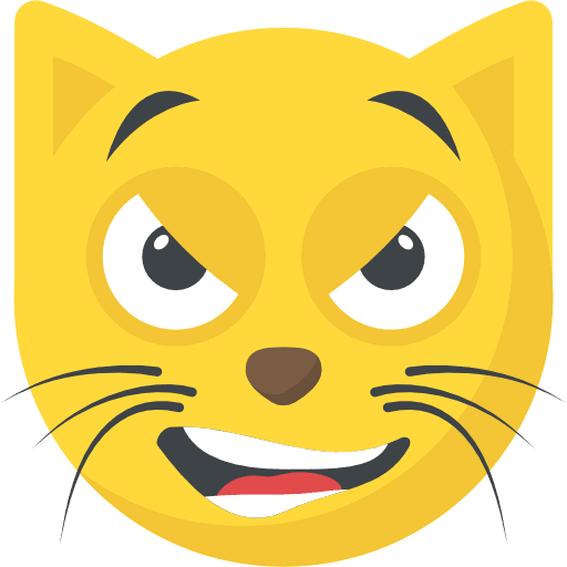 Cat angry smileys emoji icon