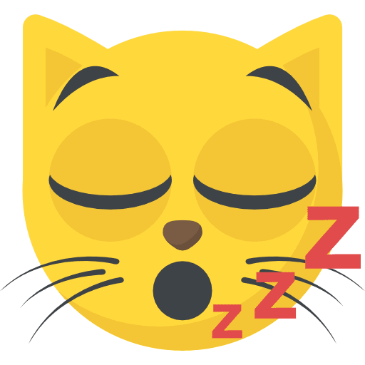 Cat sleeping smileys emoticons icon
