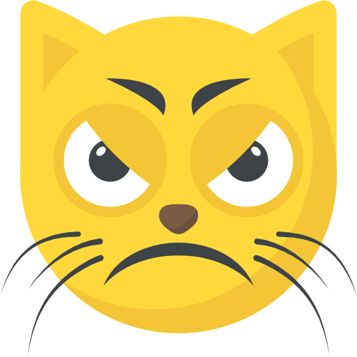 Cat smileys emoticons angry icon