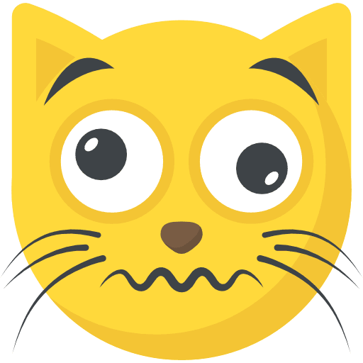 Nervous smileys emoji cat icon