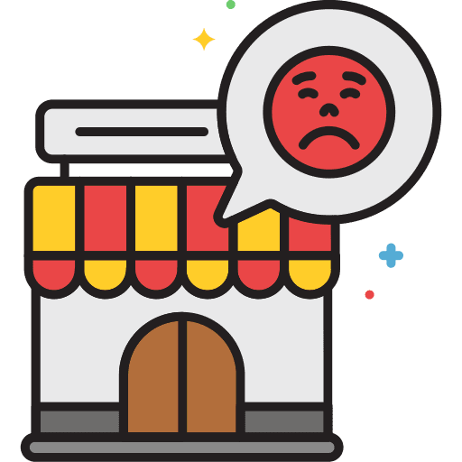 Bad review bad review complain angry icon