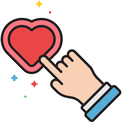 Love finger feelings gestures icon