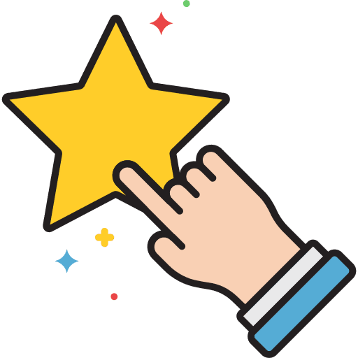 Rate interface rate finger icon