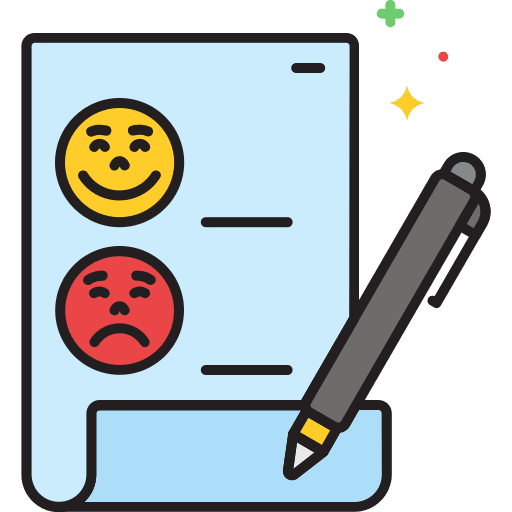 Survey rate net promoter score sheet icon