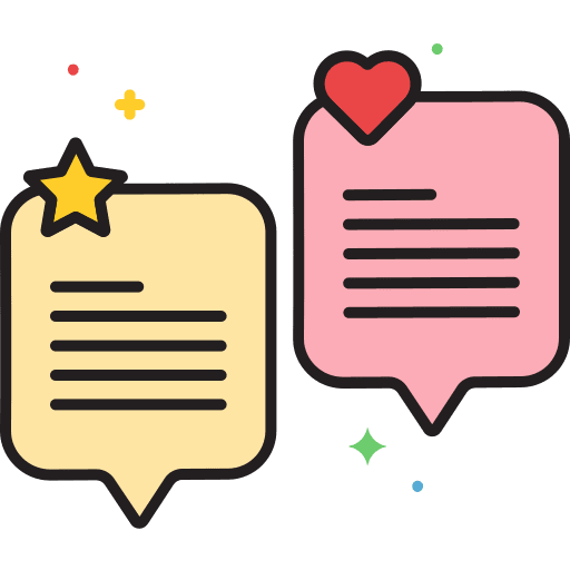 Testimonials rating post shapes and symbols icon