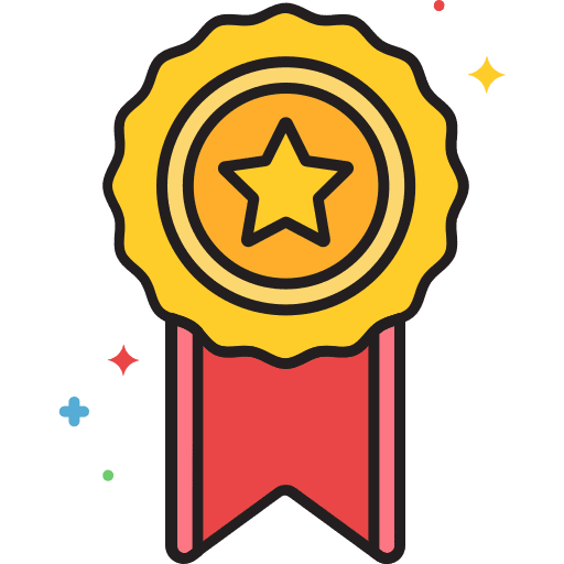 Award certificate winner medal icon